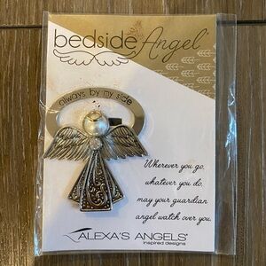 Alexa's Angels Always By My Side Feather Metal Bedside Angel 222770 New Wearable